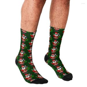 Männer Socken 2022 Lustige Männer Schwarz Santa Claus Weihnachten Muster Gedruckt Hip Hop Männer Glücklich Nette Jungen Street Style verrückt Für