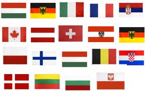 Nationalflaggen Spanien Italien Vereinigtes Königreich Deutsch Frankreich Russland England Niederlande Polen Estland Portugal Schottland Dänemark Kroatien Belgien Finnland Schweiz Flagge