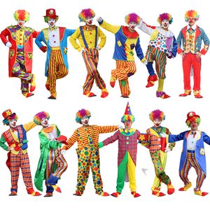Costumes de anime Halloween Adulto Circus Circus Clown Cosplay travessa para homens Mulheres Carnival Festa de Natal Costume sem peruca 221118