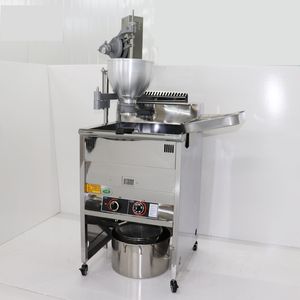 Livsmedelsbearbetning Vertikal Automatisk Formning Donut Maker Machine Gas Frying Machine