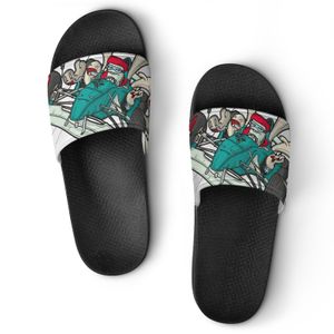DIY Custom Shoes предоставляет картинки для поддержки настройки Slippers Sandals Mens Womens Sixteen University Blue