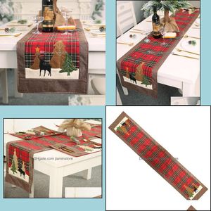 Decora￧￵es de Natal Feliz Christams Placemats Grid Tree Table tape