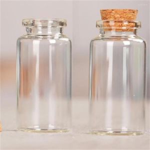 F￶rvaringsflaskor 10 ml 25 ml sm￥ glasproppskorkar hantverk burk mini transparent tom diy flaskflaska sm￥ burkar