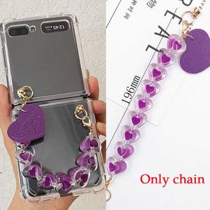 1PC Cell Phone Straps Charms DIY Mobile Chain Heart Love Handmade Accessories sweet Women Resin Case Bracelet Decoration Anti-lost