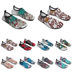 custom men women water shoes cartoon animal design diy word black white blue red color mens trainer 138