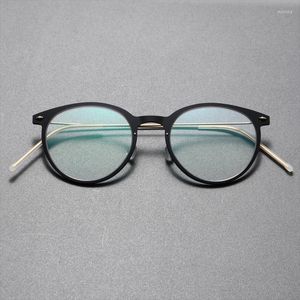 Sunglasses Frames Denmark Brand Eyeglasses 6537 Retro Round Titanium Glasses Frame Men No Screw Ultralight Reading Women Prescription