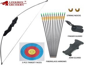 Bågskytte Recurve Takedown Bow and Arrow Set 40 kg For Youth Adult Nybörjare Training Practice Wood Straight Bow Longbow Kit5536734