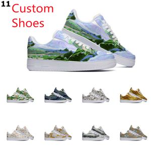 Designer Sapatos personalizados sapatos casuais homens mulheres pintados à mão Anime Moda Mens treinadores esportores de tênis color233