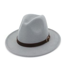 Vintage Wool Felt Fedora Hat Wide Brim Ladies Trilby Chapeu Feminino Hat Women Men Jazz Church Godfather Sombrero Caps7216490