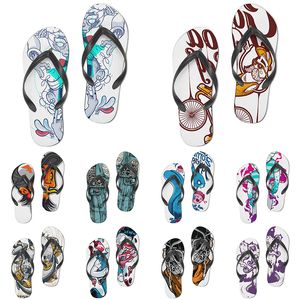 men women custom slippers cartoon design anime diy word black white blue red purple mens colorful trainer 231