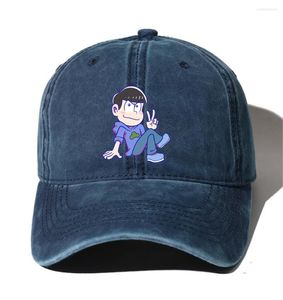 Boinas adolescentes jeans de beisebol masculino homem cowboy osso verão outono hip hop para o anime Osomatsu San Cartoon Hats