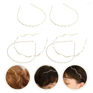 Bandanas opaska na głowę falistą metalową opaskę do włosów złota walentynki kobiety obręcze obręcze cienkie opaski na głowę sportowe chude