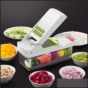 Fruktgrönsaksverktyg 7 i 1 grönsaksverktyg Cutter Food Slicer Dicer Fruit Peeler Cutters Cheese Grater 899 R2 Drop Delivery Home DHVBH