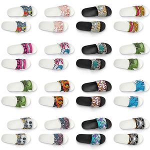 män kvinnor anpassade tofflor skor Artoon Animal Design Diy Word Black White Blue Red Mens Trainer 327