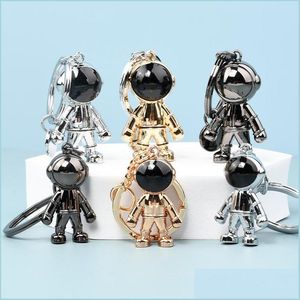 Altre forniture per feste festive grandi astronauti 3D Keechain Robot Spaceman Party in lega di zinco Gioielli Creative Key Holder Cancant G dhetp