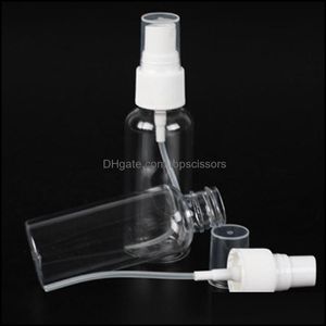 Garrafa de perfume garrafas de spray de plástico de 60 ml limpar vazio névoa fina mini garrafa de viagem pequena recipiente de líquido recarregável entrega de gota dhl7u