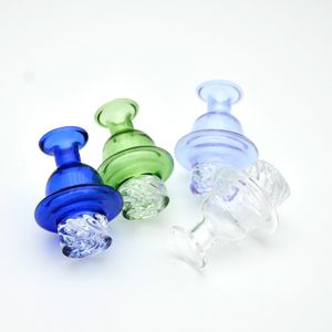 Colored Cyclone Vortex Glass Carb Cap Smoking Accessories New Spinning bubble ball 25mm OD with air hole For Quartz Banger Bowl dab oil rigs bong