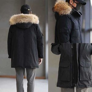 Canadá Canadá Down Mens Coats Winter Jacket Man Top Qulaity Fashion Coat Warm Long Real Wolf Fur Collar Doudoune Homme Outerwear Jackets Goose Goose L4Z6