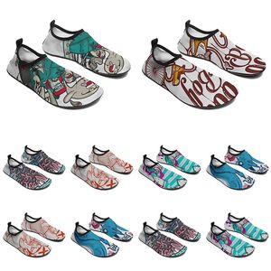 Scarpe da donna animale acqua per uomini fai -da -te progettare parole cartone animato personalizzato bianco blu rosso colore addestratore da uomo 188 595 wo s s s s