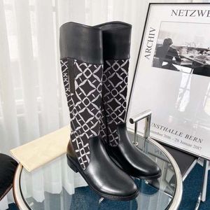 Designerstiefel Damen Martin Holz Cowboy Schneestiefel schwarzes Leder Luxus High Heels Ankles001