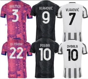 S-4XL 2022 2023ポグバサッカージャージトレーニングジャージー22 23 Turtleneck di Maria Bonucci Vlahovic McKennie Man Kids Kit Football Shirt
