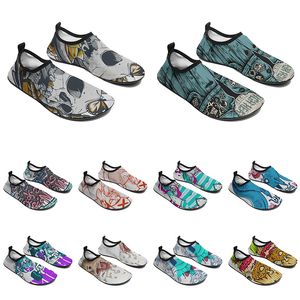 Sapatos de água personalizados para homens e mulheres, design de animal de desenho animado, palavra diy, preto, branco, azul, vermelho, treinador masculino 067