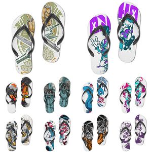 men women custom slippers cartoon design anime diy word black white blue red purple mens colorful trainer 239