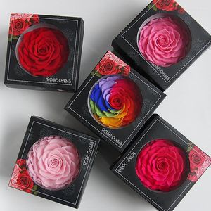 Dekorative Blumen, 9–10 cm, hochwertiger, konservierter riesiger Rosenblütenkopf, ewige Präsentation für Hochzeitsdekoration, Muttertag, Geschenkbox, Gastgeschenk