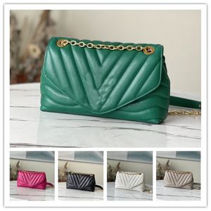 Designer Luxury M58553 New Wave Multi Chain Pink Crossbody Handbag Black MM Green Leather Shoulder Bag 7A Best Quality