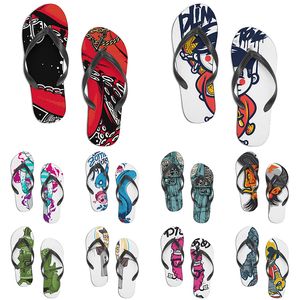 men women custom slippers cartoon design anime diy word black white blue red purple mens colorful trainer 128