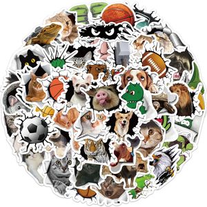 Wholesale 50Pcs 3D Animal Stickers Skate Accessories Vinyl Waterproof Sticker For Skateboard Laptop Luggage Phone Case Decals Party Decor