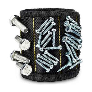 Tool Bag Magnetic Wristband Portable Magnet Electrician Wrist Belt Screws Nails Drill Bits Bracelet For Repair Assist 221117