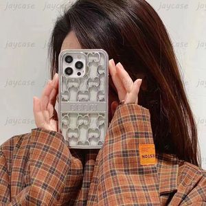 Hollow Out Luxury Silver G Case Designer Phone Case