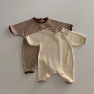 Pagliaccetti Neonate Ragazzi Pagliaccetto Arcobaleno Maniche lunghe In cotone Pullover per bambini Tuta nata Abiti carini Accessori per outfit 221117