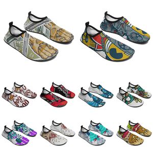 custom men women water shoes cartoon animal design diy word black white blue red color mens trainer 003