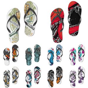 men women custom slippers cartoon design anime diy word black white blue red purple mens colorful trainer 228