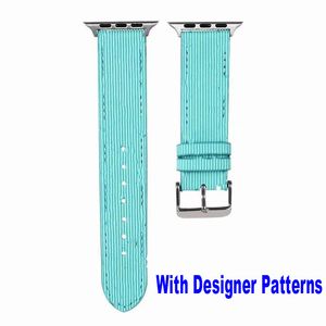 Moda D designerskie pasy obserwacyjne do Apple Watch Band 41 mm 42mm 38mm 40 mm 44mm 45mm 49mm IWatch 3 4 5 6 7 8 opaski skórzane paski Bransoletki paski obserwacyjne DGLHC