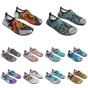 women custom men water shoes cartoon animal design diy word black white blue red color mens trainer 063