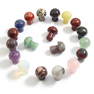 Charms Colore miscelazione Pietra naturale Fungo Teardrop No Hole Beads 15mmx22mm Gioielli fai da te che fanno ciondolo per le donne regalo libero 30 pz / lotto all'ingrosso