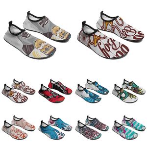 custom men women water shoes cartoon animal design diy word black white blue red color mens trainer 143