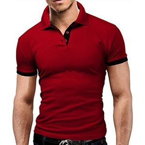 Summer Casual Men's Polo Shirts Solid Designer krótkie rękaw dla mężczyzny fajne puste ubrania sportowe top tee rozmiar s-5xl