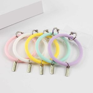 1PC Cell Phone Straps Charms Silicone Wristbands Ring Circle Bracelet Charm Lanyards Strap for Mobile Keychain Anti-Lost Lanyard