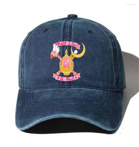 Berets Teenager Denim Baseball Cap Männer Frauen Cowboy Knochen Sommer Herbst Hip Hop Für Anime Card Captor Sakura Cartoon Hüte