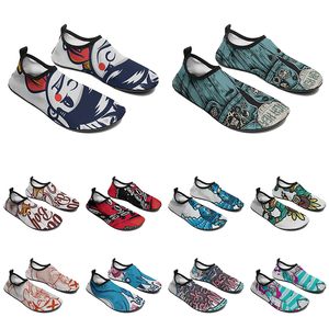 Sapatos de água personalizados para homens e mulheres, design de animal de desenho animado, palavra diy, preto, branco, azul, vermelho, treinador masculino 122