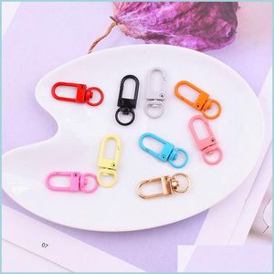 Key Rings Candy Color Paiting Keychain Hook Buckle Key Holders Hangs Fashion Jewelry Gift Drop Delivery Dhujy