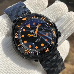 Armbandsur SteelDive 1975xt Black Tuna Diver Wach Mechanical BGW-9 Luminous Automatic Wrist Watch Men 316L Steel 300m Watertofat NH35