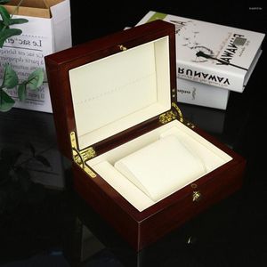 Caixas de assistência caixas de madeira de luxo de luxo de luxo Jóias Organizador de jóias armazenamento para anéis Bracelet Watches Gift Gift