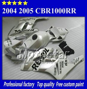 7 Gifts for HONDA CBR1000RR fairings bodywork 04 05 CBR 1000RR fairing set 2004 2005 glossy white silver Repsol si1202924107