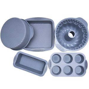 Backformen Goldbaking Silikonformen geriffelte runde Kuchenform Antihaft-Gugelhupfformen Jello Buntcake Gelatine-Laibbrotform 221118