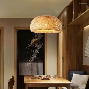 Подвесные лампы бамбуковые лампы ресторан Vine Thangleder Lights Lights Handmadatural Rattan Wicker 2022